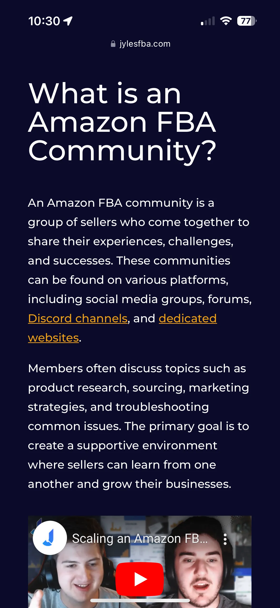 Jyles FBA: services performed, image 2