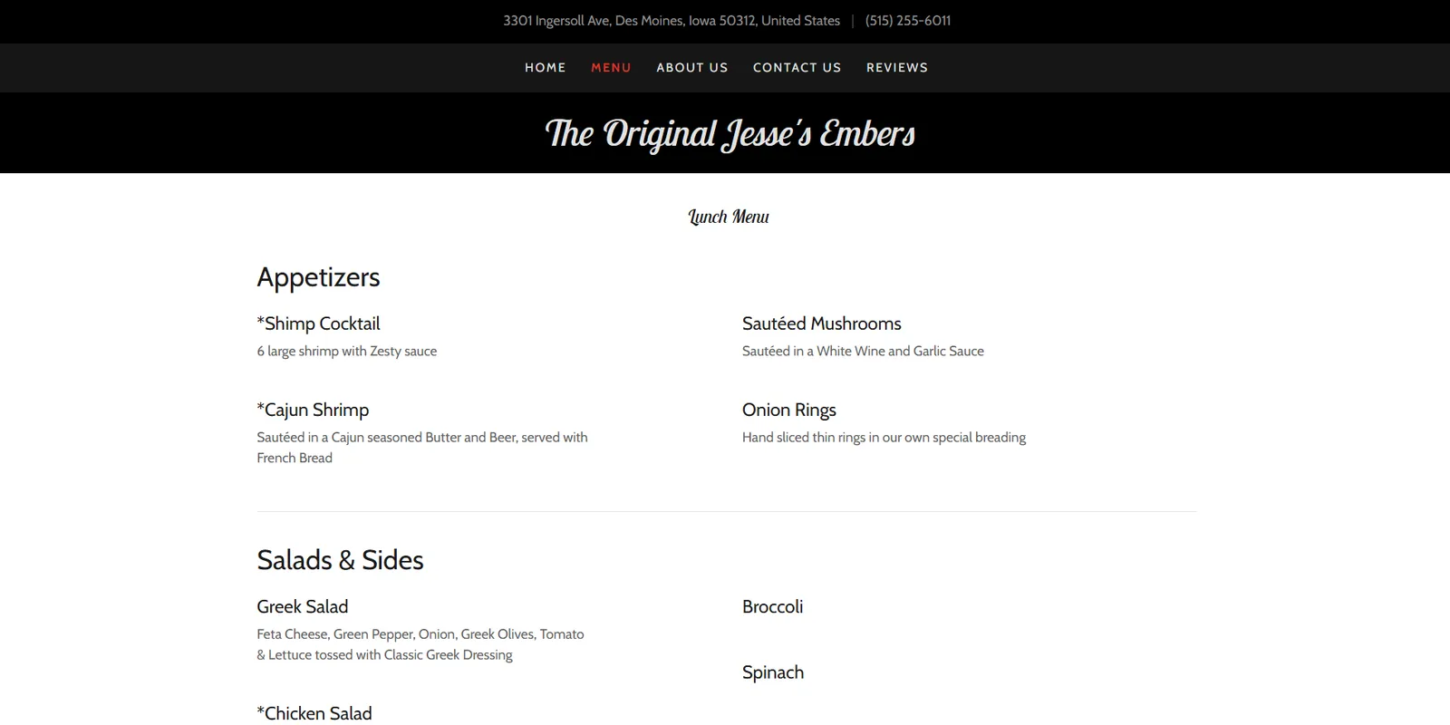 Jesse's Embers: old design, image 2